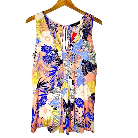 Sanctuary Tank Top, Palma Shell Evereve Floral Pintuck, Size: Small *LIKE NEW🩷* - Picture 1 of 11